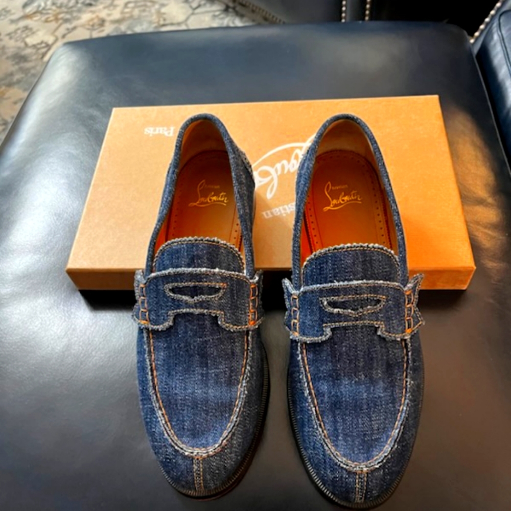 Men Louis Vuitton Denim Loafers